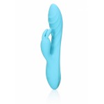 Ribbed Ultra Soft Silicone G-Spot Rabbit Vibrator - Blue | Rabbit Vibrators
