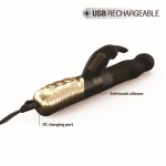 Rotating Baby Rabbit Silicone Vibrator - Black | Rabbit Vibrators