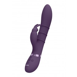 Sora Up & Down Stimulating Internal Beads Silicone Rabbit Vibrator - Purple