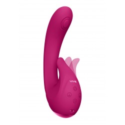 Rabbit Δονητής Σημείου G με Κινούμενη Κλειτοριδική Κεφαλή Miki Pulse Wave & Flickering G-Spot Vibrator - Ροζ