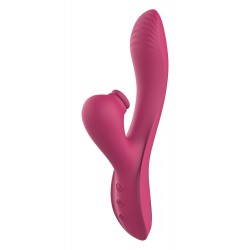 Essentials Silicone Rabbit Vibrator with Clitoral Suction - Pink