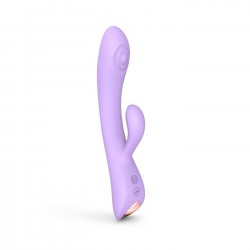 Bunny & Clyde Premium Tapping Silicone Rabbit Vibrator - Light Purple | Rabbit Vibrators