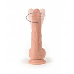 Remote Controlled R10 Rotating & Vibrating Realistic Silicone Dildo with Suction Cup - Flesh | Realistic Vibrators