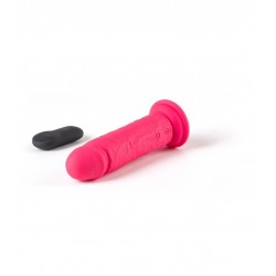 R11 Remote Controlled Realistic Silicone Vibrator with Suction Cup - Pink | Realistic Vibrators