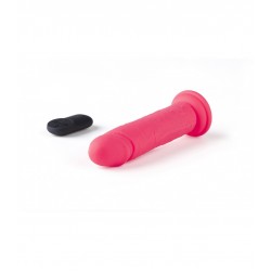 R15 Remote Controlled Realistic Silicone Vibrator with Suction Cup - Pink | Realistic Vibrators