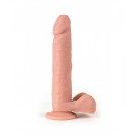 R6 Remote Controlled Realistic Silicone Vibrator with Suction Cup 24,5 cm - Φυσικό Χρώμα | Realistic Vibrators