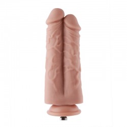 Double Cojoined Realistic Silicone Dildo for Hismith Sex Machines