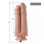 Double Cojoined Realistic Silicone Dildo for Hismith Sex Machines | Sex Machines