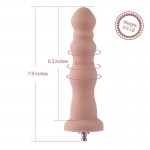 Πρωκτικό Dildo Σιλικόνης με Ραβδώσεις 18 cm για Hismith Sex Machines - Φυσικό Χρώμα | Sex Machines
