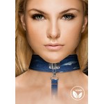 Κολάρο με Λουρί Denim Style Collar with Leash - Μπλε | Κολάρα