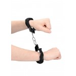 Μεταλλικές Χειροπέδες με Denim Γούνα Roughened Denim Style Metal Hand Cuffs - Μαύρες | Χειροπέδες - Ποδοπέδες
