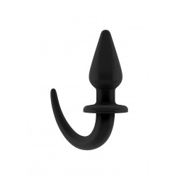 Flexible Butt Plug with Tail - Black