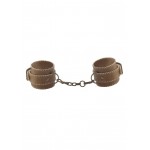 Leather Hand Cuffs with Chain - Brown | Hand Cuffs & Ankle Cuffs