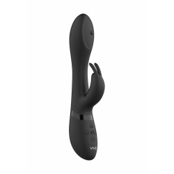 Mira Silicone Rabbit G-Spot Vibrator with Internal Moving Beads - Black | Rabbit Vibrators
