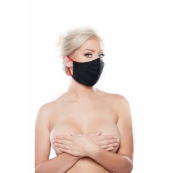 Allure Cotton Mouth Mask - Black | Blindfolds & Masks