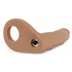 Ανδρικό Strap On για Διπλή Διείσδυση με Δόνηση Double Strap On Dildo with Cock Ring & Vibration - Φυσικό Χρώμα | Ανδρικά Strap On