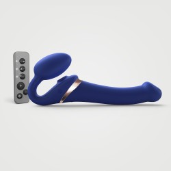 Medium Silicone Multi Orgasm Clitoral Sucking Bendable Strapless Strap On - Blue | Strap Ons
