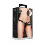 10 Function Silicone Ribbed Strap On - Black | Strap Ons