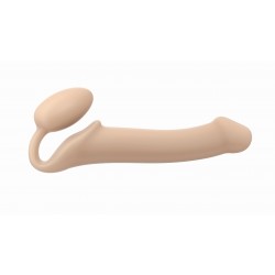 Bendable Large Semi Realistic Silicone Strapless Strap On - Flesh