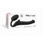 Bendable Large Semi Realistic Silicone Strapless Strap On - Black | Strap Ons