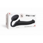 Ρεαλιστικό Εύκαμπτο Strapless Strap On Σιλικόνης Bendable Medium Semi Realistic Silicone Strapless Strap On - Μαύρο | Strap On & Ζώνες