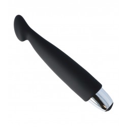 No.6 MinI Wand Silicone Vibrator - Black | Wand Massagers