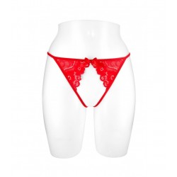Sandra Crotchless Mini Thong - Red | Thongs