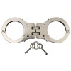 Μεταλλικές Αστυνομικές Χειροπέδες με Κλειδί Genuine Police Metal Hand Cuffs with Key - Ασημί