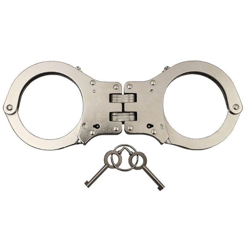 Μεταλλικές Αστυνομικές Χειροπέδες με Κλειδί Genuine Police Metal Hand Cuffs with Key - Ασημί | Χειροπέδες - Ποδοπέδες