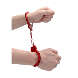 Beginner's Metal Hand Cuffs - Red