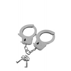 Μεταλλικές Χειροπέδες με Κλειδί Guilty Pleasure Metal Hand Cuffs - Ασημί | Χειροπέδες - Ποδοπέδες