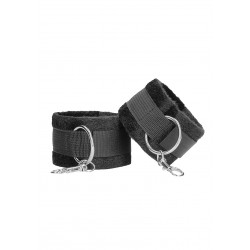 Velcro Hand & Ankle Cuffs with Metal Hook - Black