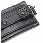 Soft Mix Leather Hand Cuffs with Chain & Hook - Black | Hand Cuffs & Ankle Cuffs
