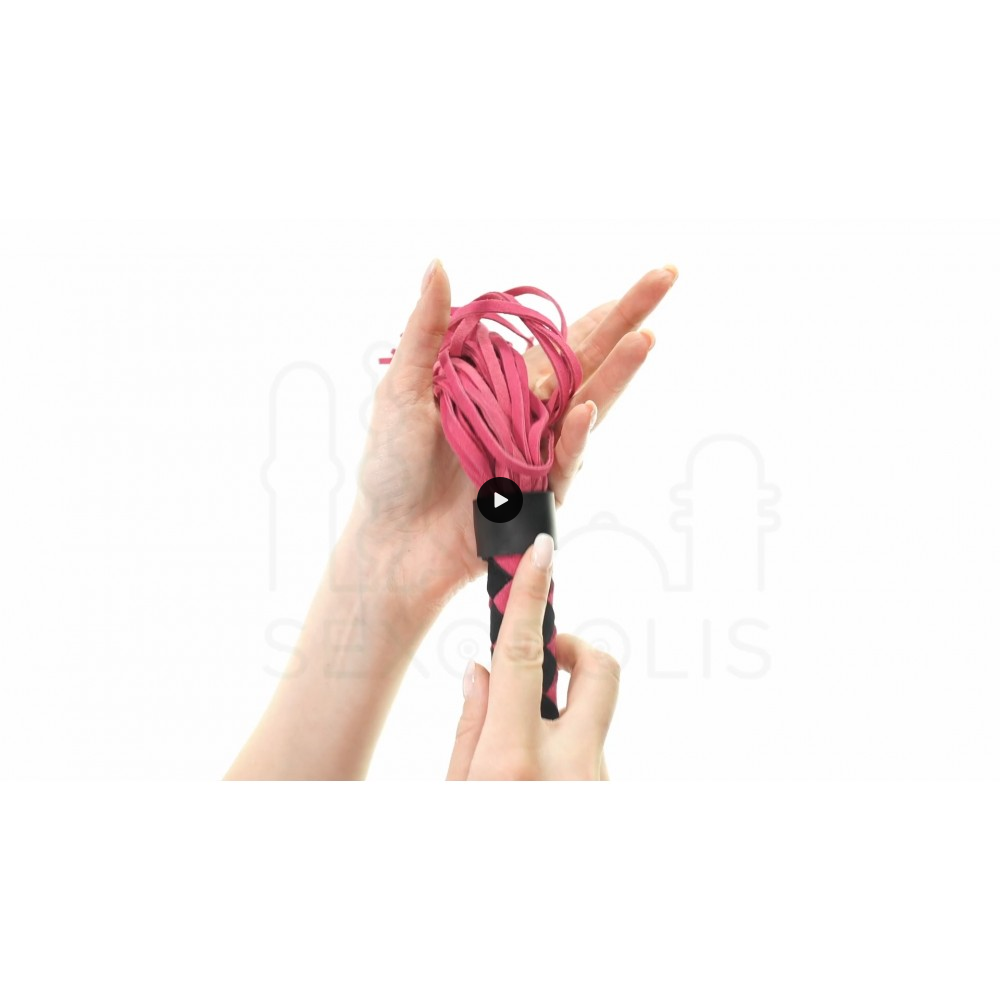 Μαστίγιο 40 cm Joker Swift Flogger - Μαύρο/Ροζ | Μαστίγια