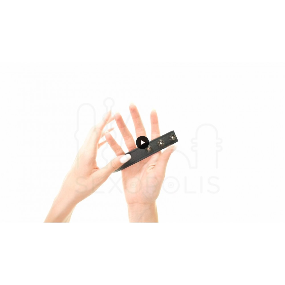 Δερμάτινο Δαχτυλίδι Πέους με Κούμπωμα Cocky Adjustable Leather Cock Ring - Μαύρο | Δαχτυλίδια Πέους