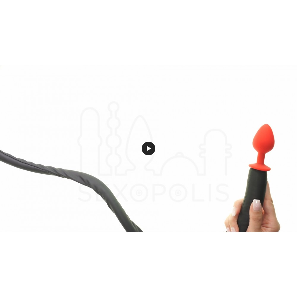Πρωκτική Σφήνα με Ουρά Διαβολάκι Demon Tail Butt Plug - Κόκκινη | Πρωκτικές Σφήνες με Ουρά