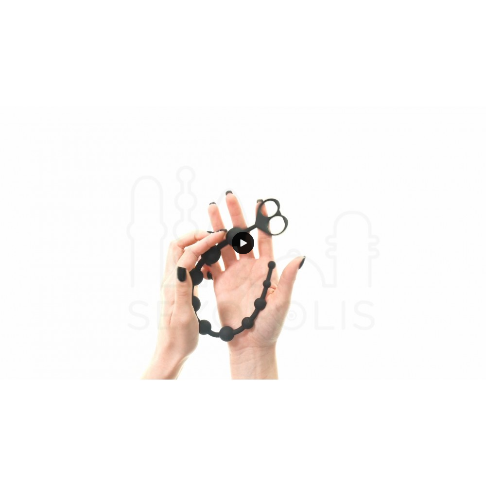 Πρωκτικές Χάντρες Σιλικόνης Extra Long 34 cm Silicone Anal Beads - Μαύρες | Πρωκτικές Χάντρες & Μπίλιες