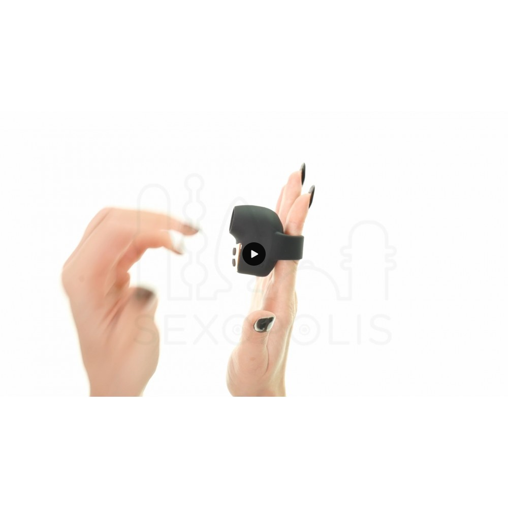 Αναρροφητής Δαχτύλου Σιλικόνης Hera Silky Silicone Finger Suction Stimulator - Μαύρος | Δονητές Δαχτύλου