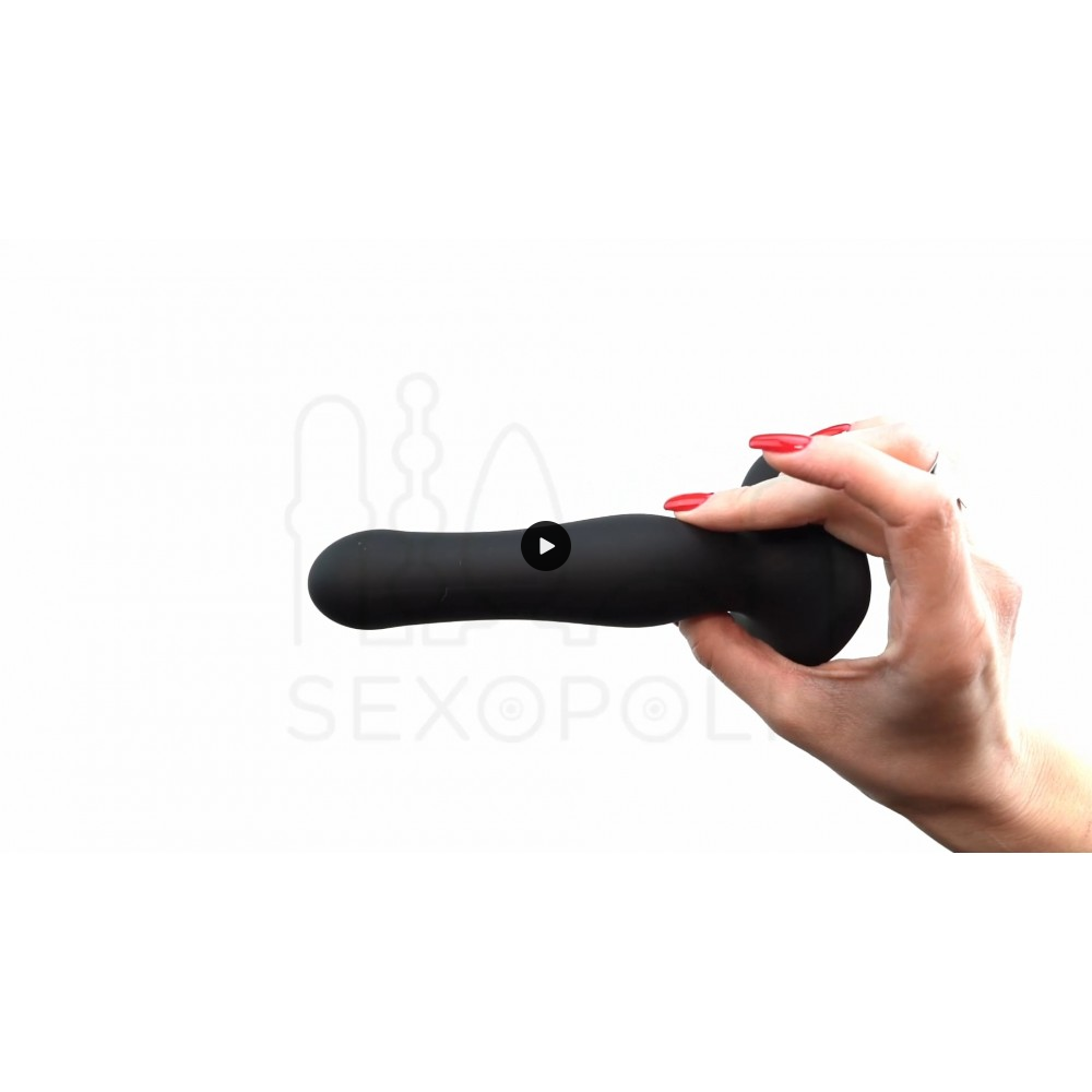Dildo που Φουσκώνει με Εσωτερική Μπίλια Inflatable Silicone One Size Dildo with Internal Ball - Μαύρο | Κλασικά - Απλά Dildo