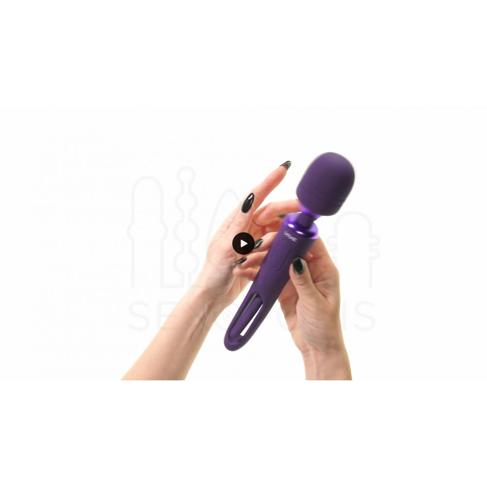 Δονητής Μασάζ Σημείου G Σιλικόνης με Κλειτοριδική Γλώσσα Kiku Vibrating Wand with Clitoral Stimulating Flap - Μωβ | Κλειτοριδικοί Δονητές