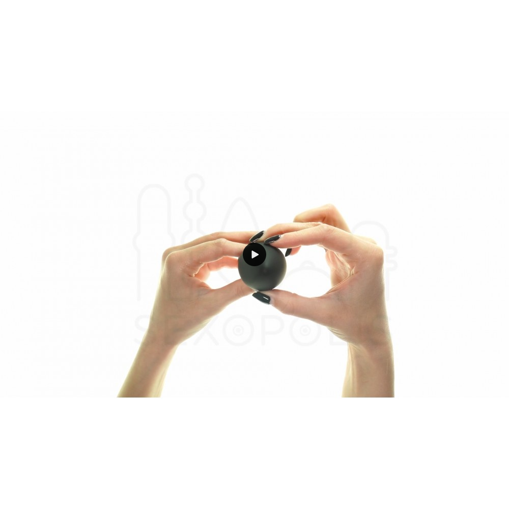 Πρωκτική Σφήνα Σιλικόνης με Κυκλικό Κόσμημα Large Silicone Round Jewel Butt Plug - Μαύρο | Πρωκτικές Σφήνες με Κόσμημα