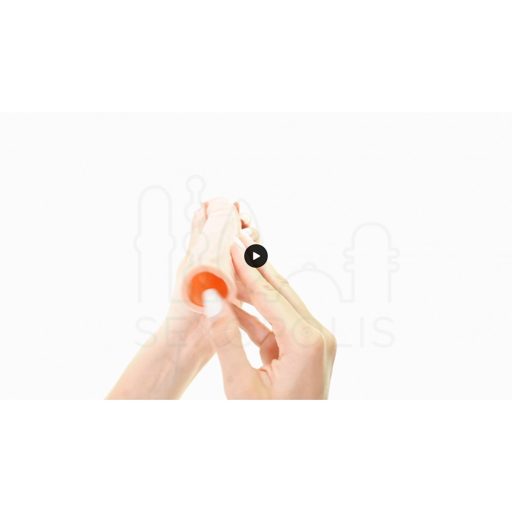 Ρεαλιστικό Κάλυμμα Πέους Realistic Penis Sheath S2 19,5 cm - Φυσικό Χρώμα | Προεκτάσεις & Καλύμματα Πέους