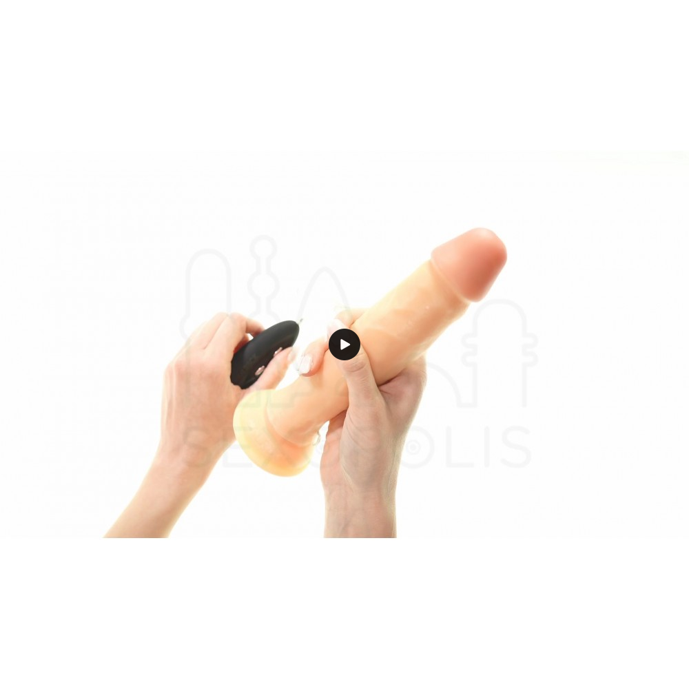 Ρεαλιστικός Δονητής με Βεντούζα Realistic Vibrator with Suction Cup & 21,5 cm - Φυσικό Χρώμα | Ρεαλιστικοί Δονητές