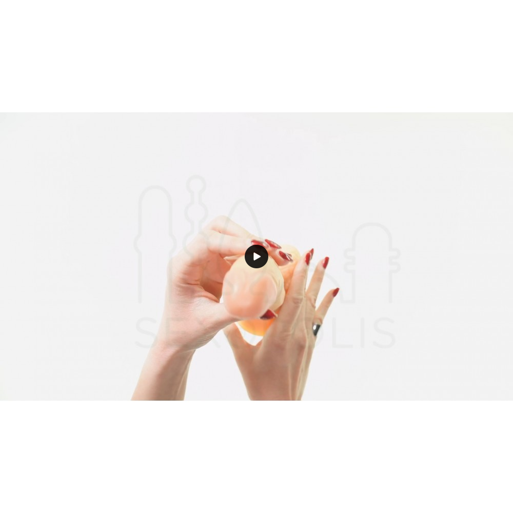 Κυρτό Ομοίωμα Πέους με Όρχεις & Βεντούζα Rui Curved Realistic Dildo with Balls & Suction Cup 22 cm - Φυσικό Χρώμα | Ομοιώματα Πέους