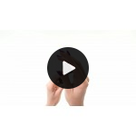 Κυρτό Γυάλινο Dildo με Διογκωμένα Άκρα Secret Kisses 19 cm Handblown Double Ended Curved Dildo - Μαύρο | Γυάλινα Dildo