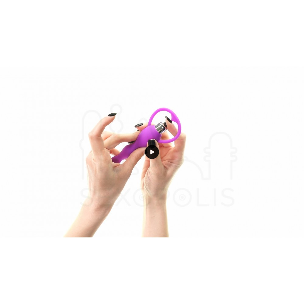 Πρωκτικές Χάντρες Σιλικόνης με Δόνηση Silicone Anal Balls with Vibrating Bullet 17 cm - Μωβ | Πρωκτικές Χάντρες & Μπίλιες
