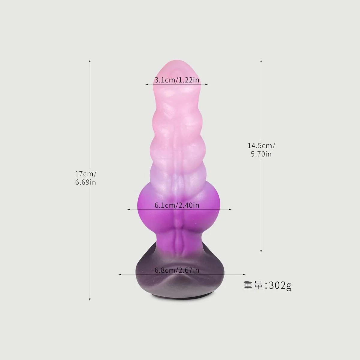 Medium Dog Dildo Silicone Butt Plug 16 x 3,1 cm - Pink by Sexopolis
