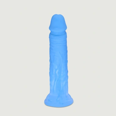Blake 13 cm Realistic Silicone Dildo with Suction Cup - Blue