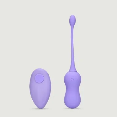 Silicone Remote Controlled Vibrating Egg Stimulator - Purple