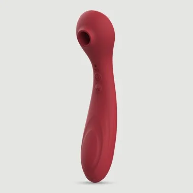 Gemini Premium Clitoral Suction Stimulator & Vibrator 2 in 1 - Red